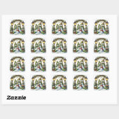 Kerst Sneeuwmensen Stickers (Vel)