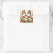 Kerst Sneeuwmensen Stickers (Tas)