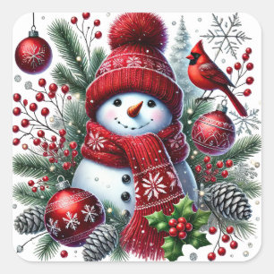 Kerst Sneeuwmensen Stickers