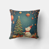 Kerst sneeuwpop kussen (Achterkant)