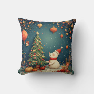 Kerst sneeuwpop kussen