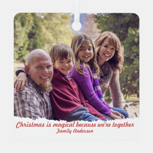 Kerst sneeuwpoppen foto retro Vierkant Ornament (Achterkant)