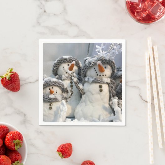 Kerst sneeuwpoppen papieren servetten (Insitu)