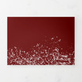 Kerst Sneeuwscène Snowflake Logo bruiloft Drieluik Uitnodiging (Cover)