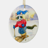 Kerst Sneeuwschoen Kat Winter ornament (Rechts)