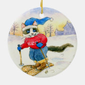 Kerst Sneeuwschoen Kat Winter ornament (Achterkant)