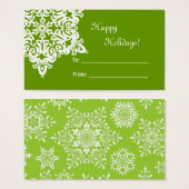 Kerst Sneeuwvlok Gift Label Visitekaartje (Voorkant /achterkant)