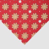 Kerst Sneeuwvlok Gingerbread Cookies Tissuepapier (Detail)