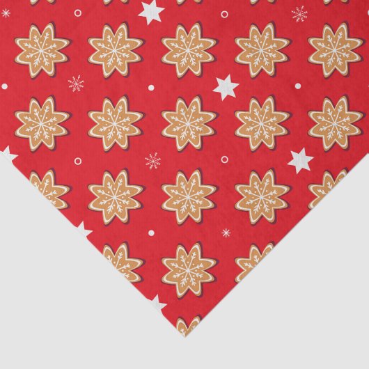 Kerst Sneeuwvlok Gingerbread Cookies Tissuepapier (Detail)