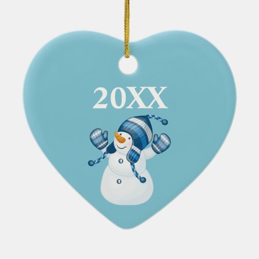 Kerst Sneeuwvlok Harten Keramisch Ornament (Achterkant)