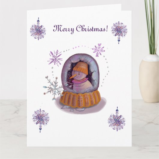 kerst sneeuwvlok kaart (Voorkant)