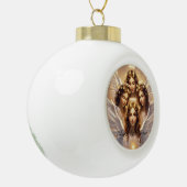 kerst sneeuwvlok  keramische bal ornament (Links)