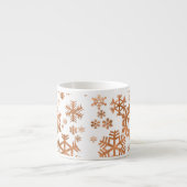 Kerst Sneeuwvlok Monogram Schattige Vakantie Gift Espresso Kop (Voorkant)