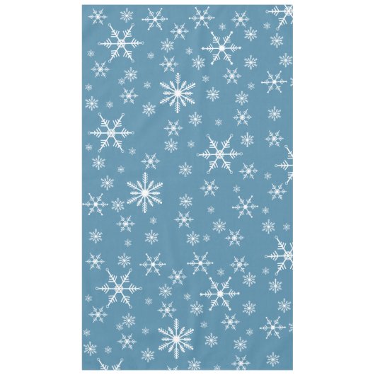 Kerst sneeuwvlok op blauw tafelkleed (Voorkant)