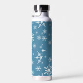 Kerst sneeuwvlok op blauw waterfles (Rechts)