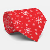 Kerst sneeuwvlok op rood stropdas (Opgerold)