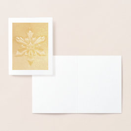 Kerst Sneeuwvlok Ornament ... gouden folie Kaarten