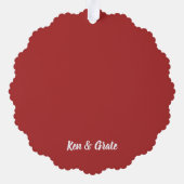 Kerst Sneeuwvlok, Papier Ornament (Achterkant)