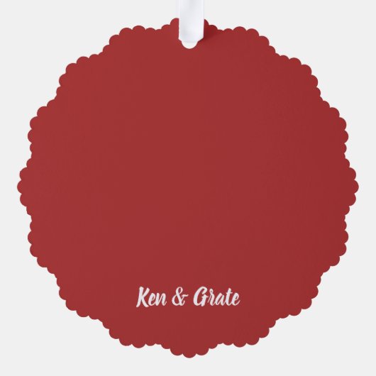 Kerst Sneeuwvlok, Papier Ornament (Achterkant)