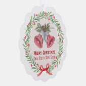 Kerst Sneeuwvlok, Papier Ornament Kaart (Rechts)