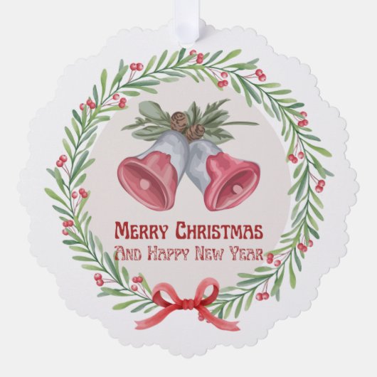 Kerst Sneeuwvlok, Papier Ornament Kaart (Voorkant)