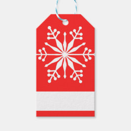 Kerst sneeuwvlok patroon. Cadeaulabel