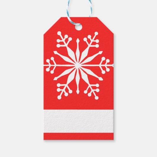 Kerst sneeuwvlok patroon. Cadeaulabel (Voorkant)