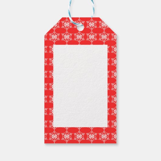 Kerst sneeuwvlok patroon. Cadeaulabel (Achterkant)