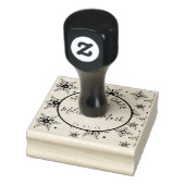 Kerst Sneeuwvlok Patroon Save the Date Rubberstempel (Stempel)