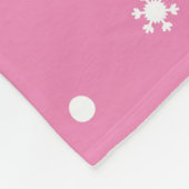 Kerst Sneeuwvlok Roze en Witte Polka Dot Fleece Deken (Hoek)
