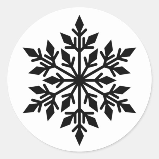 Kerst Sneeuwvlok Stickers (Voorkant)