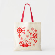 Kerst Sneeuwvlok Stijl Canvas tas