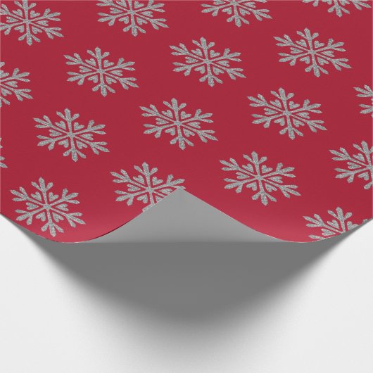 Kerst Sneeuwvlok Winter Wrapping papier (Hoek)