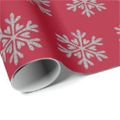 Kerst Sneeuwvlok Winter Wrapping papier (Rol Hoek)