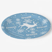 Kerst Sneeuwvlokken blauw Papier Bord (Gekanteld)