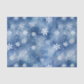 Kerst Sneeuwvlokken Blue Sky Tissue Paper Tissuepapier (Voorkant)