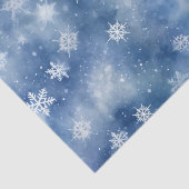 Kerst Sneeuwvlokken Blue Sky Tissue Paper Tissuepapier (Detail)