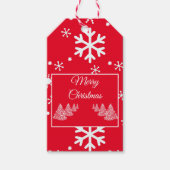 Kerst sneeuwvlokken cadeau label cadeaulabel (Voorkant)