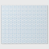 Kerst sneeuwvlokken en pinguïns cadeaupapier (Vlak)