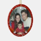 Kerst sneeuwvlokken foto Ornament (Rechts)