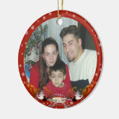 Kerst sneeuwvlokken foto Ornament (Links)