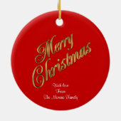 Kerst sneeuwvlokken foto Ornament (Achterkant)