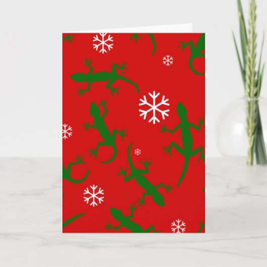 kerst sneeuwvlokken gekko's (Voorkant)