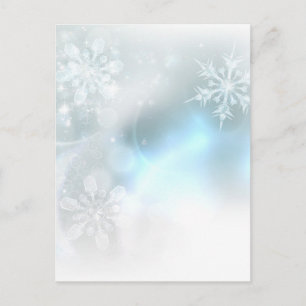 Kerst Sneeuwvlokken IJskristallen Achtergrond Feestdagenkaart
