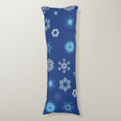 Kerst sneeuwvlokken in je bed lichaamskussen (Voorkant Verticaal)