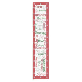 Kerst Sneeuwvlokken Namen en Ornamenten Korte Tafelloper