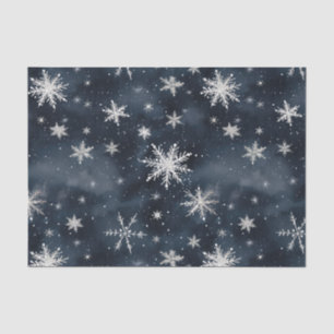 Kerst Sneeuwvlokken Night Sky Tissue Paper Tissuepapier