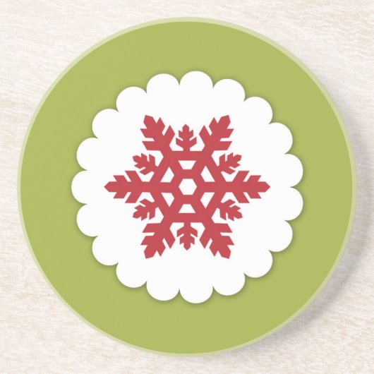Kerst Sneeuwvlokken Onderzetter (Voorkant)