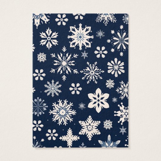 Kerst Sneeuwvlokken Oorbel Display Kaart (Achterkant)