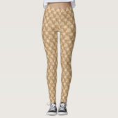 Kerst sneeuwvlokken op goud leggings (Voorkant)